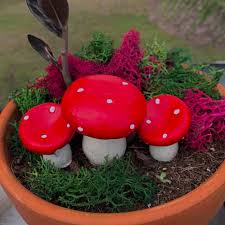 Mushroom Table Set Fairy Gardens