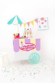 diy cardboard box ice cream cart