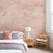 Faux Texture Mural Wallpaper Pink L