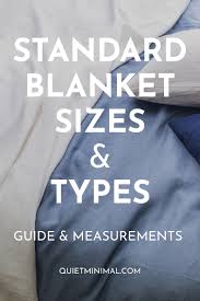 standard blanket sizes types guide