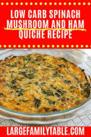 low carb spinach mushroom ham