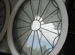 Oval Window Leaded Panel With Antique