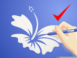 how to draw a cartoon hibiscus flower