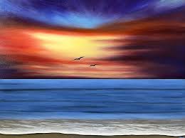 Beautiful Nature Sunset Paintings By