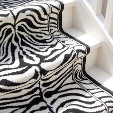 clic zebra print stair carpet made