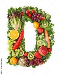 fruit and vegetable alphabet letter d