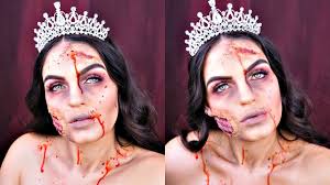 easy zombie prom queen halloween makeup