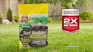 Early spring is the best time for you to fertilize your grass especially if you don't have a weed problem, consider just straight all purpose sta green fertilizer. How To Get Rid Of Dandelions And Other Weeds Using Scotts Turf Builder Weed Feed Youtube