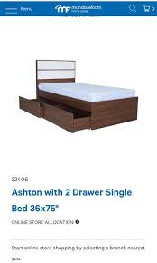 single bed with 2 drawers furniture