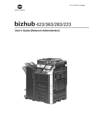 28/14 ppm in black & white and colour. Konica Minolta Bizhub 423 Manual