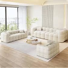 seater sofa white lamb fur fabric sofa