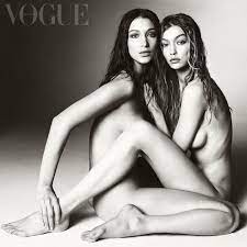 Gigi and Bella Hadid Post Naked for British Vogue Photoshoot
