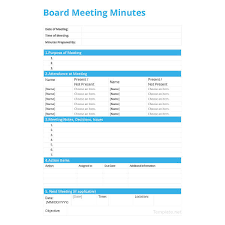 31 Sample Minutes Of Meeting Templates Doc Pdf Free