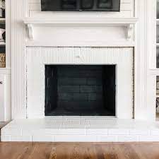 How To Paint A Brick Fireplace Jenna