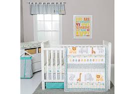 Lullaby Jungle Teal 6 Pc Baby Bedding Set