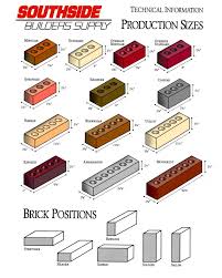 Standard Brick Size Chart In 2019 Brick Construction