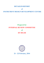 Detailed Report Of Instrument Design