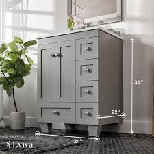 Gray Transitional Bathroom Vanity With
