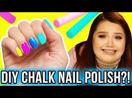diy dip nails with chalk makeup