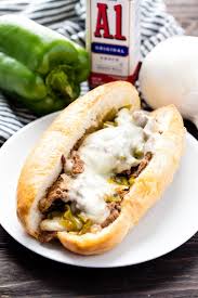 slow cooker philly cheese steak sandwiches