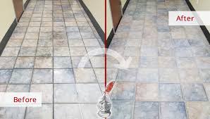 a professional grout sealing job in