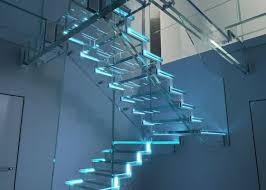 14mm Staircase Pvb Laminated Led Glass