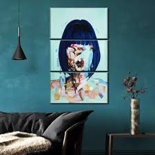 From multi panel canvas art to box canvas art. Dark Blue Hair Multi Panel Canvas Wall Art Elephantstock
