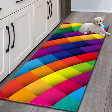 kitchen floor mat colorful carpet rug