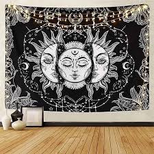 White Black Sun Moon Mandala Wall