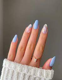 49 baby light blue nails designs to