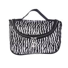 fashion zebra pattern lady makeup bag
