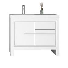 (sold separately) completes the look. Jade Bath Sloan 40 Inch Single Freestanding Modern White Bathroom Vanity With Basin The Home Depot Canada