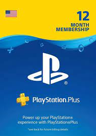 playstation plus 12 month membership physical card
