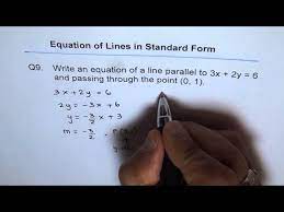 Equation Of Parallel Line In Standard