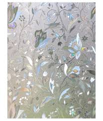 No Glue Static Window Film 3d Tulip Frosted Glass Stickers