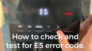 making ice e5 error code
