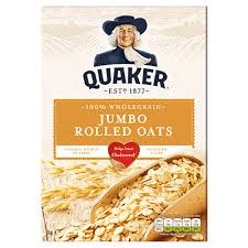 quaker 100 wholegrain jumbo rolled oats