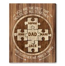 personalised dad puzzle pieces name