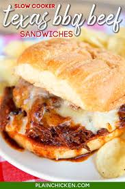 slow cooker texas bbq beef sandwiches