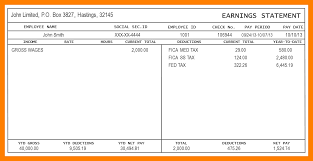 5 Printable Pay Stub Templates In Word Format