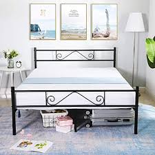 greenforest queen size metal bed frame