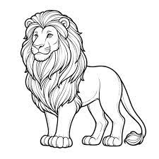Coloriage Lion Majestueux - Dessin gratuit à imprimer