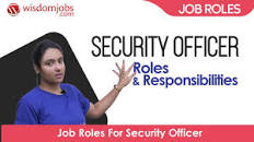 Security Officer | Job Roles For Security Officer - Roles and  Responsibilities @Wisdom jobs