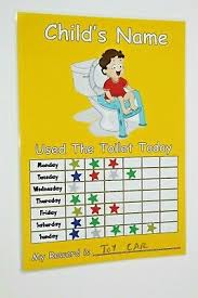 Potty Toilet Training Reward Chart Kids Boys Girls Toilet