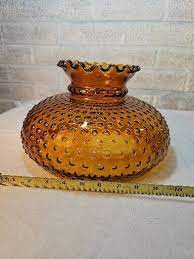 Antique Amber Glass Fenton Hobnail