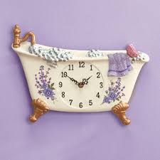 Lavender Bathtub Decorative Wall Clock