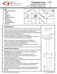 Pedestal Sink Installation Manualzz