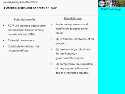 The national flood insurance program doesn't work well. World Bank Group Session I The Current Status Of Rcip The International Catastrophe Risk Forum 4 Th Edition Bucharest Romania The Rcip At A Cross Roads Ppt Download