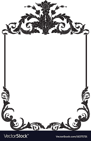 vine baroque frame scroll ornament