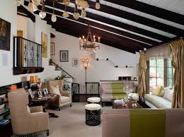 living room designs with exposed beams